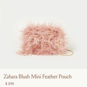 Loeffler Randall Blush Mini Feather Pouch